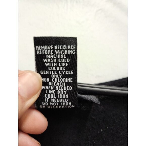 AnyWear by Catherines Womens Tunic Tank Top Size 2X Black Chain Neck  Sleeveless - Picture 6 of 8